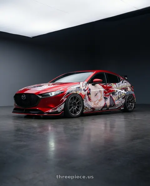 2026 Mazda 3 with WedsSport TC105X 5x114.3 17x8.0+38 EJ Titan Face: F wheels