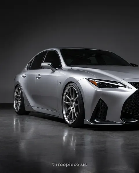 2021 Lexus IS350 F Sport with Work Cr 2P 5x114.3 19x8.5 +45 GT Silver wheels