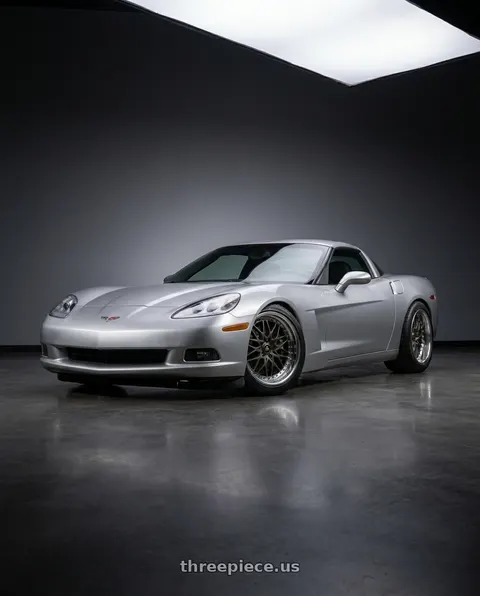 2005 Chevrolet Corvette with Work Vs-Xv 5x120.65 18x10+59 O Disk Matte Dark Gunmetal wheels