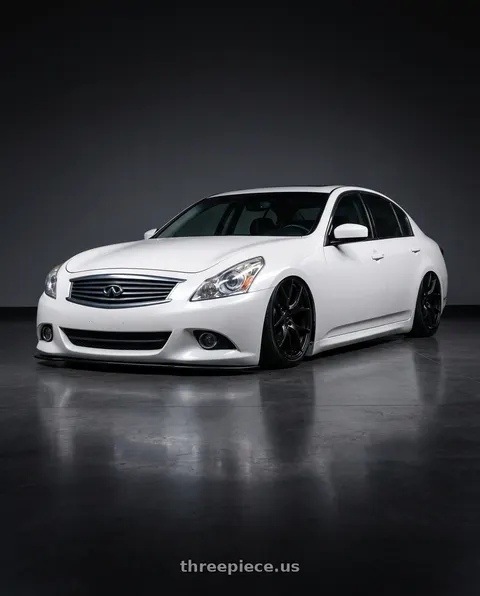2012 INFINITI G37 with Ssr Gtv03 5x114.3 19x8.5+38  FLAT BLACK wheels