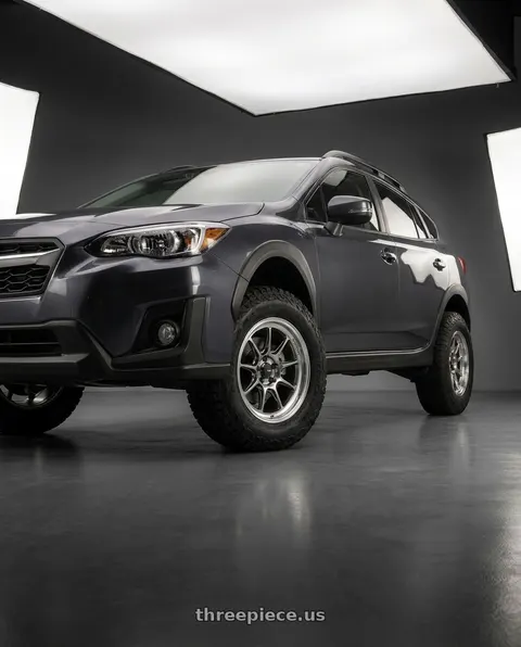 2020 Subaru Crosstrek with Konig Countergram 5x100 18x8.5+40 Hyper Chrome / Machined Lip wheels