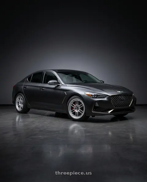 2019 Genesis G70 with Enkei RPF1 4x114.3 16x7+25 Silver wheels