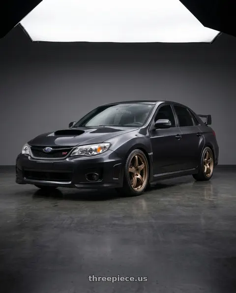2013 Subaru WRX STI with Gram Lights 57CR 5x114.3 18x9.5+12 Bronze II wheels