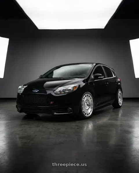 2013 Ford Focus ST with Rotiform 1PC R135 CCV 5X112 19X8.5 +45 GLOSS SILVER MACHINED wheels
