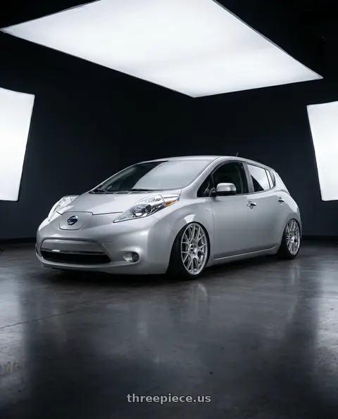 2017 Nissan LEAF with BBS CH-R 5x112 18x8.5 +47 Brilliant Silver Polished Rim Protector wheels