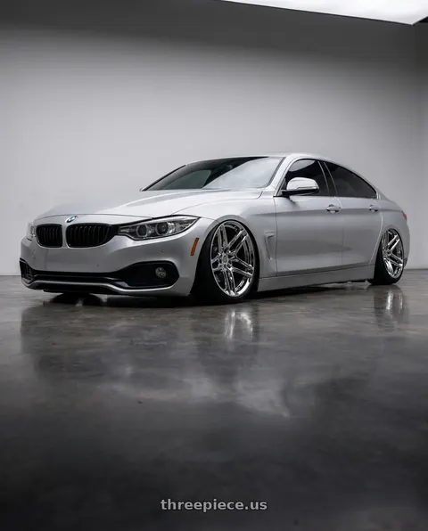 2018 BMW 430i with HERITAGE WHEEL EBISU MONOC 5x108 19x9.5 +38 CHROME wheels