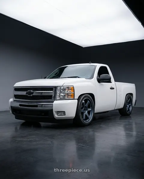 2011 Chevrolet Silverado 1500 with Volk Racing TE37 ULTRA LARGE PCD 6x139.7 20x9.5 +0 MATTE BLUE GUNMETAL wheels