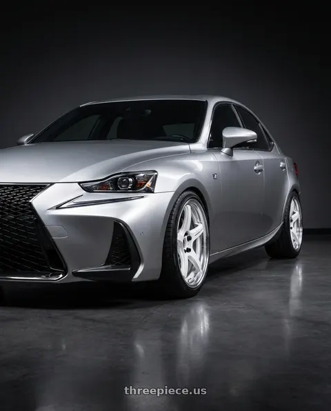 2018 Lexus IS300 with Work T5R 2P 5x114.3 18x10.0 +45 WHITE wheels