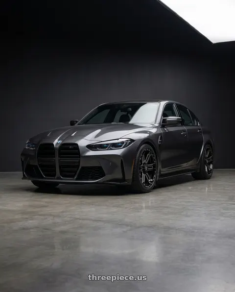 2025 BMW M3 with Enkei Commander 5x150 18x8.5+25 Black Machined wheels