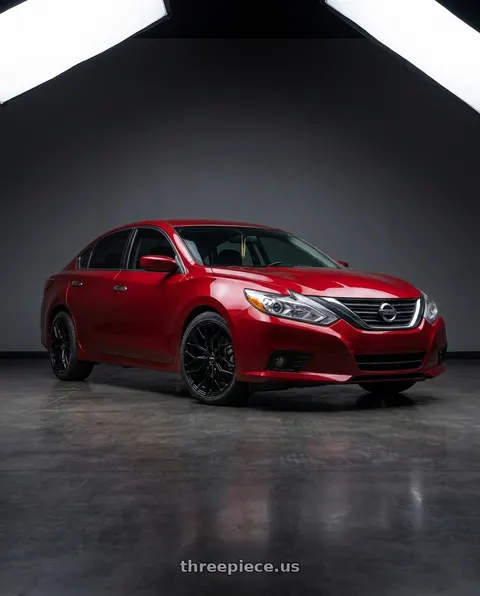 2017 Nissan Altima SV with F1R FS3 5x114 19x8.5 +35 Gloss Black wheels