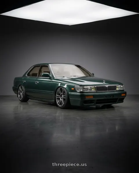 1992 Nissan laurel with Kansei K16G Neo 5x114.3 18x9.5 22 Gunmetal wheels