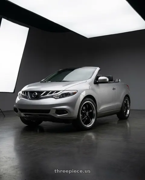 2014 Nissan Murano CrossCabriolet with American Racing AR105 TORQ THRUST M 5X127 18X8 0 GLOSS BLACK W/ MACHINED LIP wheels