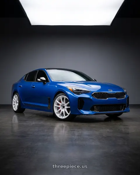 2019 Kia Stinger GT with Vors TR4 5x114.3 18x8.5  +35 White wheels