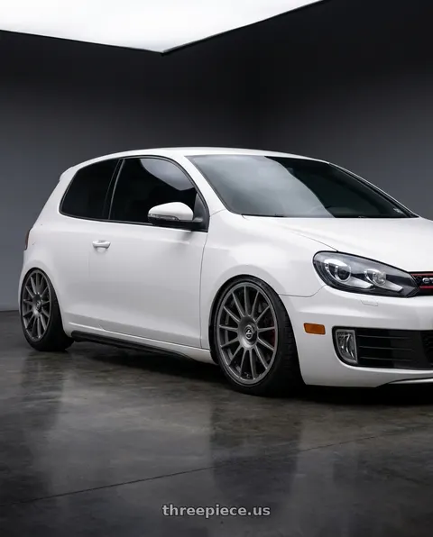 2012 Volkswagen GTI with fifteen52 PODIUM 5x108 / 5x112 19x8.5 +45 FROSTED GRAPHITE (SATIN GREY) wheels