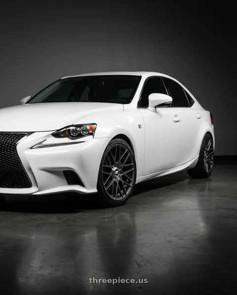 2018 Lexus IS300 with Rotiform 1PC R141 RSE 5X114.3/5X120 19X8.5 +35 MATTE ANTHRACITE wheels
