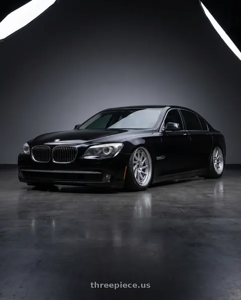 2011 BMW 750Li with Heritage Wheel Hokkaido-Dir Monoc 5x120 18x9.5+38 Silver wheels