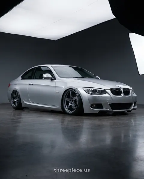 2012 BMW 3 Series E92 with Gram Lights 57CR 5x120 19x10.5+22 Gunblue II wheels