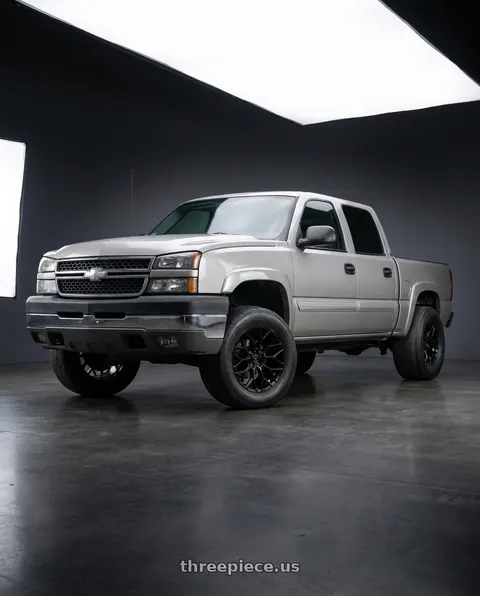 2007 Chevrolet Silverado 1500 Classic with DOLCE PERFORMANCE PISTA 5x114.3 18x8.5 +35 Gloss Black wheels
