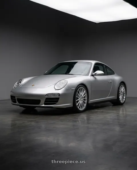 2011 Porsche 911 with Avant Garde Wheels Ruger Mesh 5X130 19x8.5 +45 Liquid Silver wheels
