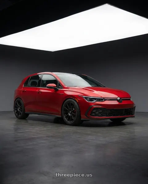 2022 Volkswagen GTI with Rotiform 1PC R168 DTM 5X112 19X8.5 +45 SATIN BLACK wheels