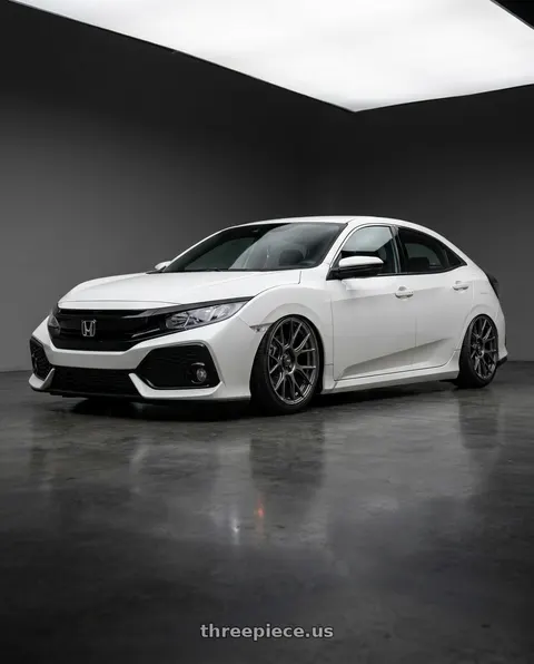 2019 Honda Civic with Konig Ampliform 5x114.3 18x8.5+45 Dark Metallic Graphite wheels
