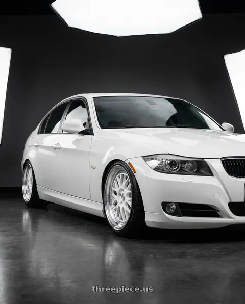 2011 BMW 328i with ESR Wheels SR SERIES SR01 5x120 18x8.5 +30 Gloss White wheels