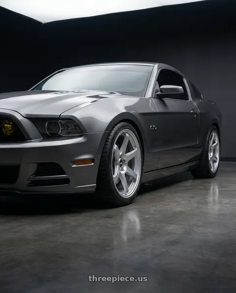 2014 Ford Mustang GT with ESR Wheels APEX SERIES AP6 5x114.3 19x8.5 +30 Hyper Silver wheels
