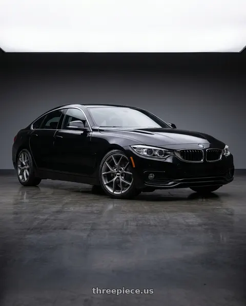 2019 BMW 430i Gran Coupe with BBS SR 5x114.3 19x8.5+35 Satin Himalaya Grey wheels