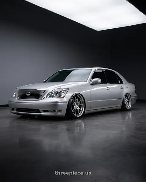 2004 Lexus LS430 with Volk Racing G025 LC 5x114.3 20x9.5+35 Shining Light Metal / Rim FDMC wheels