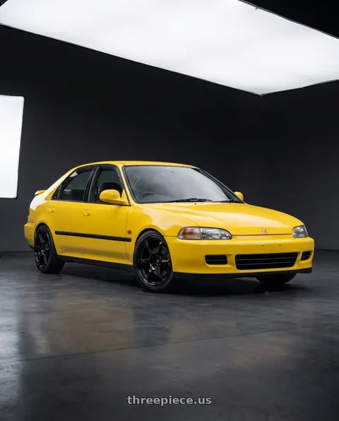 1995 Honda Civic Si with Advan RGIII 4x100 18x7.0+42 Gloss Black wheels