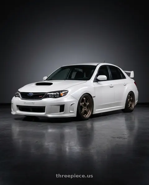 2011 Subaru Impreza with Work Meister S1R 5x114.3 18x9+45 A Disk Ashdot Titanium wheels