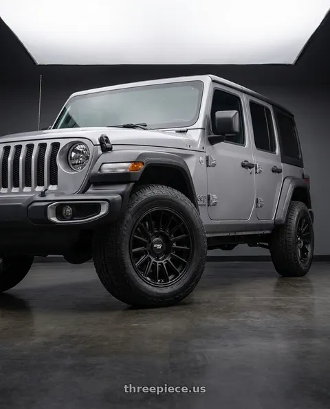 2021 Jeep Wrangler Sport with Dirty Life Journey 9316 5x127 17x8.5+0 Matte Black wheels