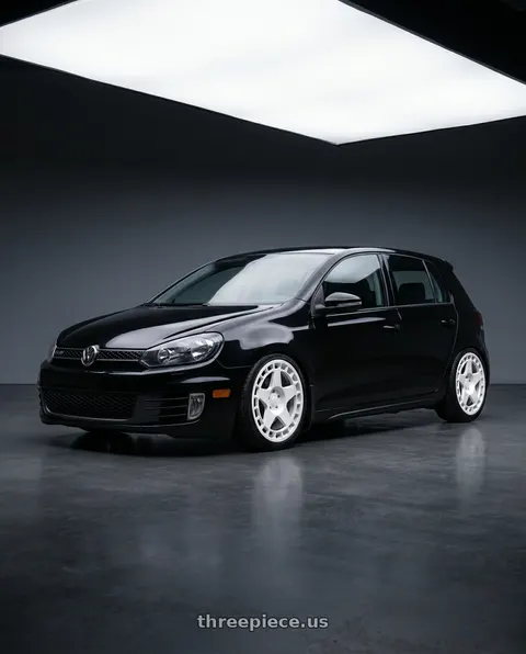 2012 Volkswagen Golf TDI with fifteen52 TURBOMAC 5x114.3 18x8.5 +30 RALLY WHITE (GLOSS WHITE) wheels