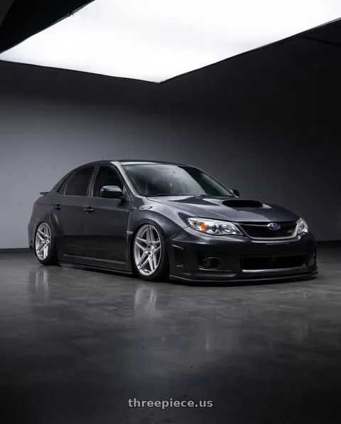 2013 Subaru Impreza with Kansei K15H Astro 5x114.3 18x9.5 35 Hyper Silver wheels