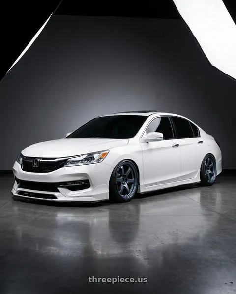 2016 Honda Accord with Gram Lights 57DR 5x100 18x8.5+37 Gunblue II wheels
