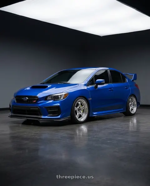 2020 Subaru WRX STI with Work Meister S1 3P 5x120 19x9.5+43 T Disk Bright Buff Finish wheels