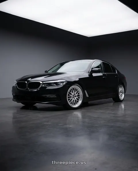 2018 BMW 530i xDrive with BBS LM 5x114.3 20x10.0+38 Diamond Silver wheels
