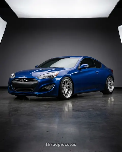 2013 Hyundai Genesis Coupe 2.0T Premium with Aodhan DS05 5x114.3 18x8.5+35 Silver w/Machined Face wheels