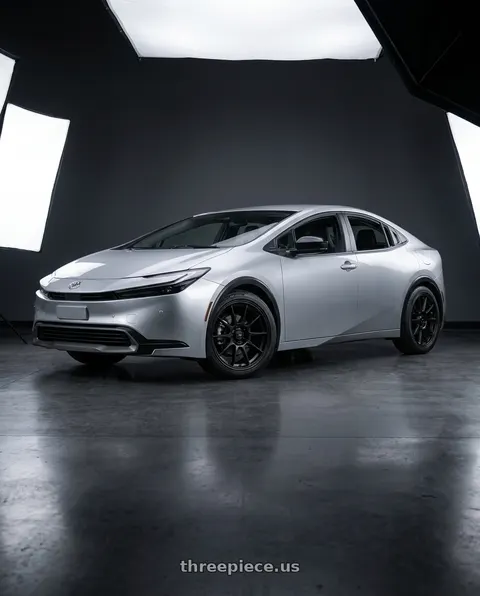 2024 Toyota Prius with Konig Dekagram 5x114.3 17x8+40 Semi-Matte Black wheels