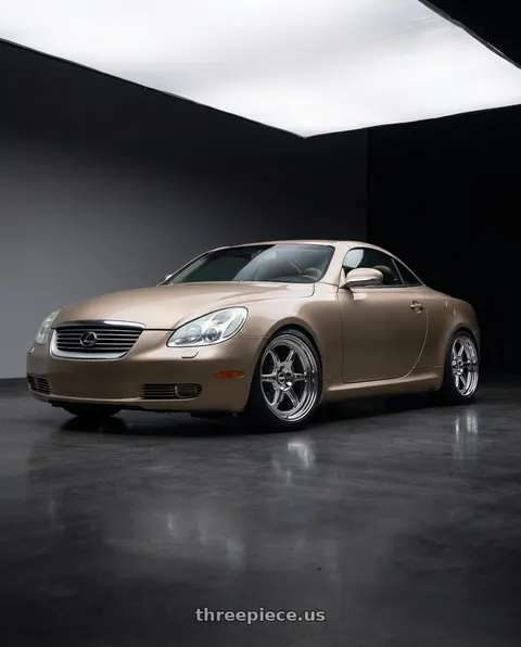 2003 Lexus SC430 with Kansei K14X Roku 5x114.3 18x9 12 Chrome wheels