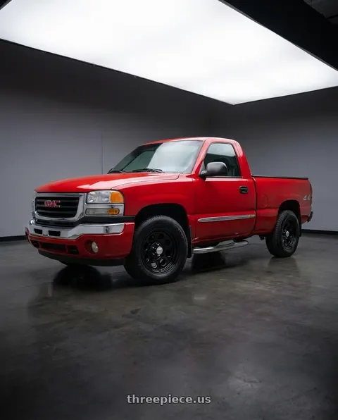 2004 GMC Sierra 1500 with Pacer 297B Black Soft 8 6x139.7 16x8 +12 Gloss Black wheels