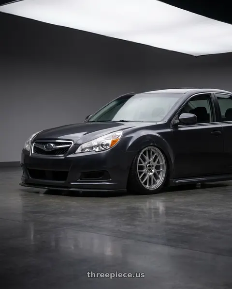 2011 Subaru Legacy with BBS RG-R 5x114.3 19x9.5+22 Sport Silver wheels