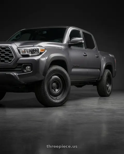 2022 Toyota Tacoma with fifteen52 ANALOG HD 5x120 17x8.0 +25 ASPHALT BLACK (SATIN BLACK) wheels