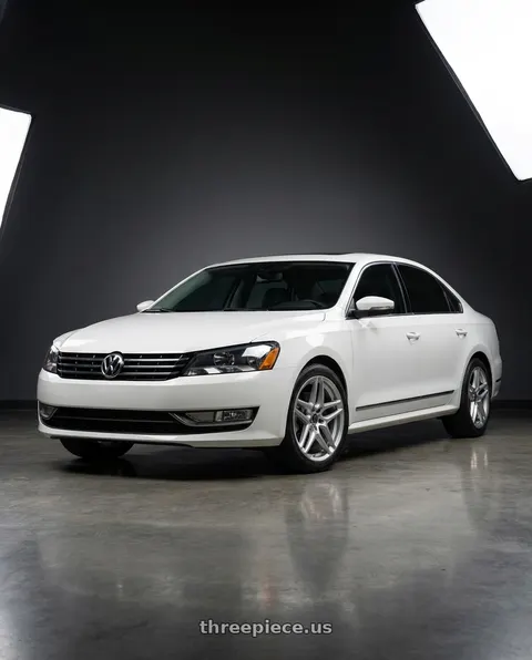 2012 Volkswagen Passat SEL Premium with Heritage Wheel EBISU MonoC 5x112 18x8.5+35 Silver wheels