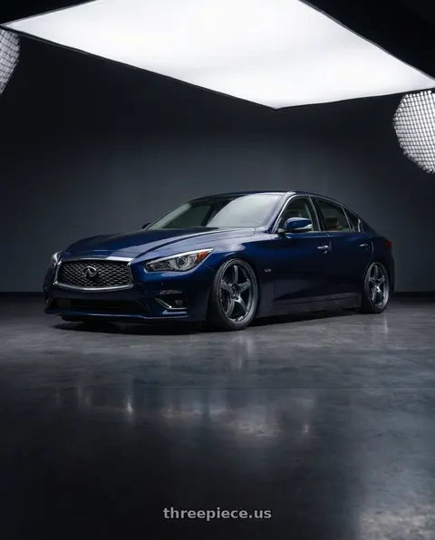 2023 INFINITI Q50 Luxe with Gram Lights 57CR LIMITED 5x114.3 19x8.5+35 Rays Black Metal Coat wheels