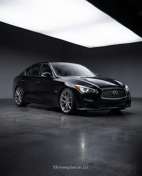 2024 INFINITI Q50 with ESR Wheels FORGETECH SERIES RF2 5x100 18x9 +30 Hyper Black wheels