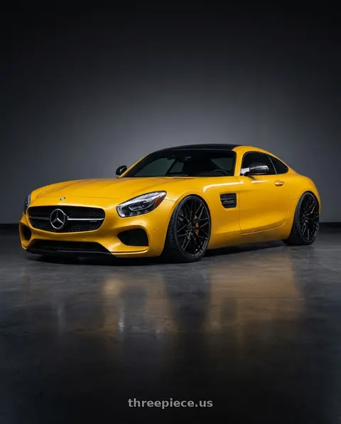 2019 Mercedes-Benz AMG GT with Avant Garde Wheels M520R 5X112 19x8.5 +35 Gloss Black wheels