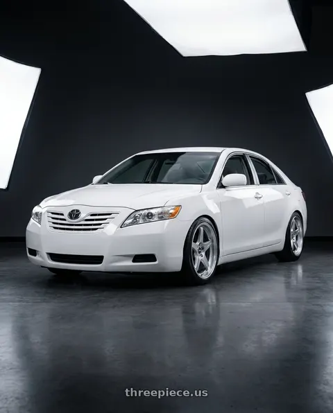 2008 Toyota Camry with ESR Wheels APEX SERIES AP5 5x120 18x8.5 +30 Hyper Silver wheels