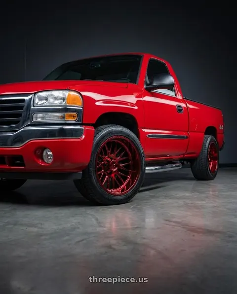 2004 GMC Sierra 1500 with Fittipaldi Offroad FT101RTB 6x139.7 18x9 +18 Red Tint Black wheels