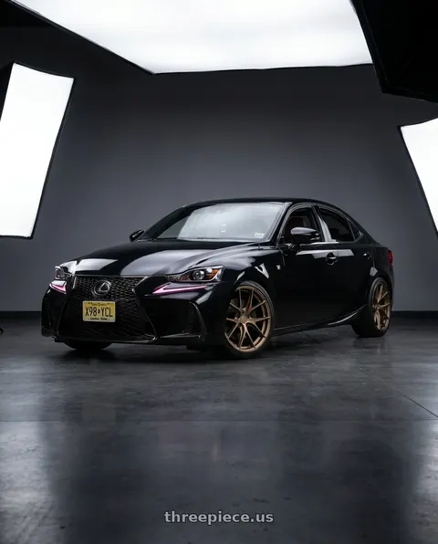 2018 Lexus IS300 F Sport with Aodhan AFF7 5x114.3 19x8.5+35 Matte Bronze wheels